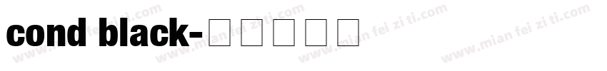 cond black字体转换